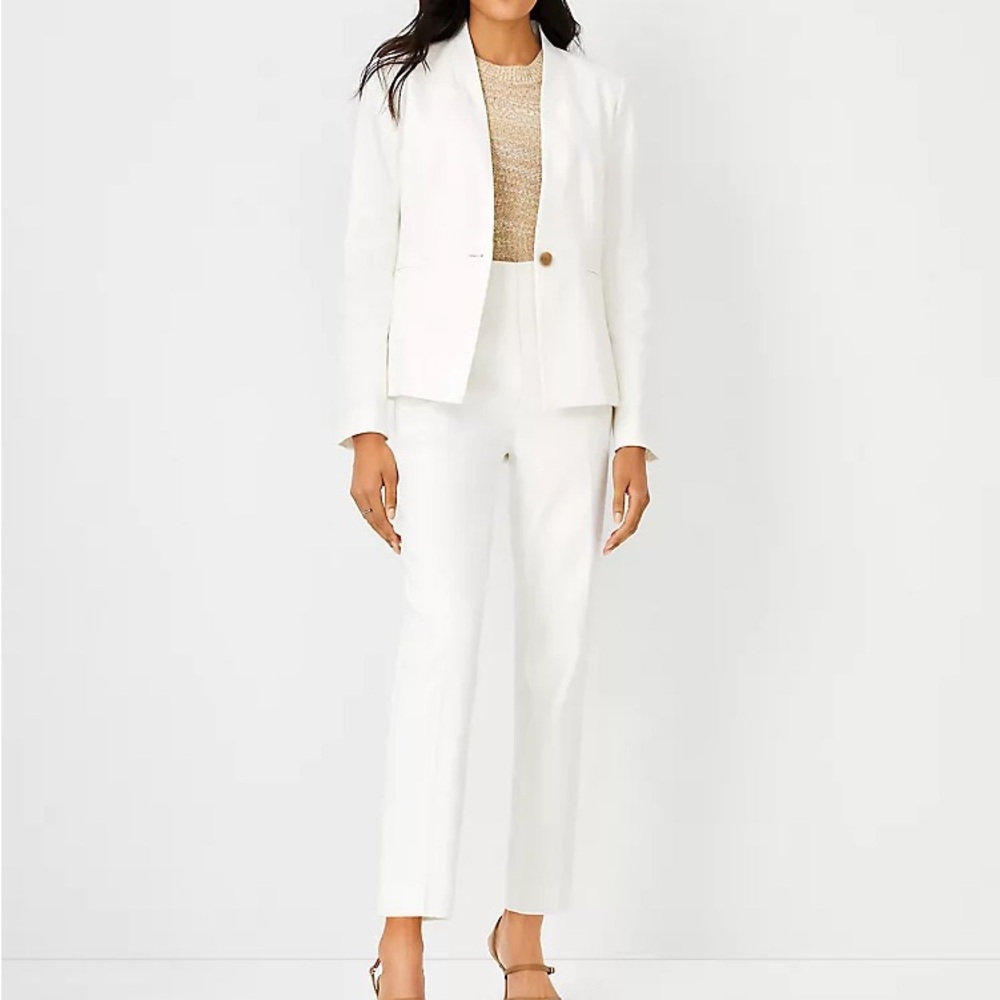 Ann Taylor White Professional Pants Size 6 petite